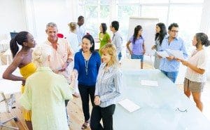 Group of Diverse Colleagues greeting